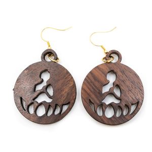 Oorhangers Boeddha Hout