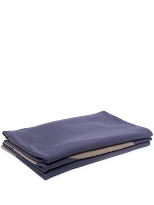 ETRO HOME couverture en laine à design bicolore - Bleu