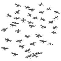 Chaks Nep mieren - 2 cm - zwart - 100x - horror/griezel decoratie dierenA - Feestdecoratievoorwerp - thumbnail