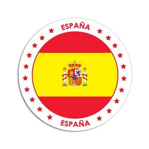 20x Ronde Spanje sticker 15 cm landen decoratie   -