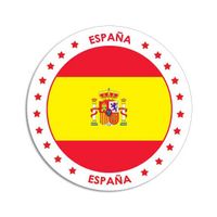 20x Ronde Spanje sticker 15 cm landen decoratie   -