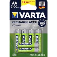 Varta 4 stuks AA oplaadbare batterijen + 2 x gratis AAA - Ready-to-use