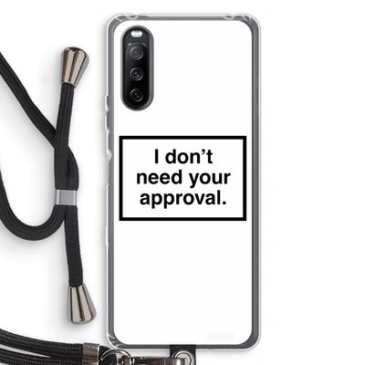 Don't need approval: Sony Sony Xperia 10 III Transparant Hoesje met koord