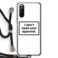 Don't need approval: Sony Sony Xperia 10 III Transparant Hoesje met koord