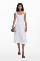 Midijurk met borduursels - WHITE - XS