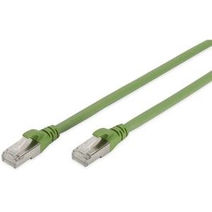 Digitus DK-1644-A-PUR-100 RJ45 Netwerkkabel, patchkabel CAT 6A S/FTP 10.00 m Groen Folie afscherming, Afscherming totaal, Afgeschermd, Halogeenvrij, Simplex,