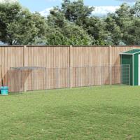 Hondenkennel 6,05 m² staal zilverkleurig