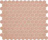 The Mosaic Factory Mozaïek Tegel Royal Peach 123 Ancient White Hexagons - 23x26mm
