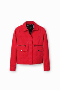 Recht slim fit jack - RED - M