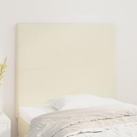 Hoofdborden 2 st 90x5x78/88 cm kunstleer crmekleurig