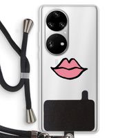 Kusje: Huawei P50 Pro Transparant Hoesje met koord