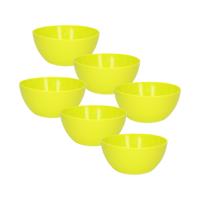 Plasticforte Schaaltjes - 6x stuks - kunststof - kommetjes - dessert/ontbijt - D14 x H6 cm - groen