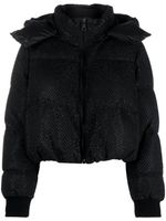 alice + olivia Robena crystal-embellished puffer jacket - Noir