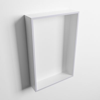 MONDIAZ EASY Nis 44,5x29,5cm in solid surface kleur Cale | Talc. 1 vak geschikt voor in- of opbouw
