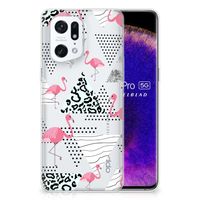 OPPO Find X5 Pro TPU Hoesje Flamingo Triangle