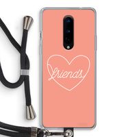 Friends heart: OnePlus 8 Transparant Hoesje met koord