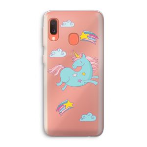 Vliegende eenhoorn: Samsung Galaxy A20e Transparant Hoesje