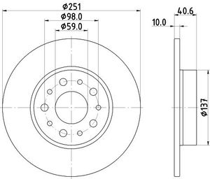Remschijf 8DD355118071