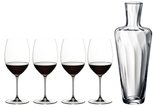 Riedel Wijnglazenset - Rode Wijnglazen - Veritas - Cabernet/Merlot + Mosel Decanter