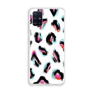 Cheetah color: Galaxy A51 4G Transparant Hoesje
