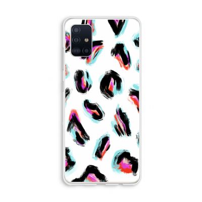 Cheetah color: Galaxy A51 4G Transparant Hoesje