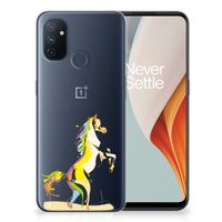 OnePlus Nord N100 Telefoonhoesje met Naam Horse Color - thumbnail