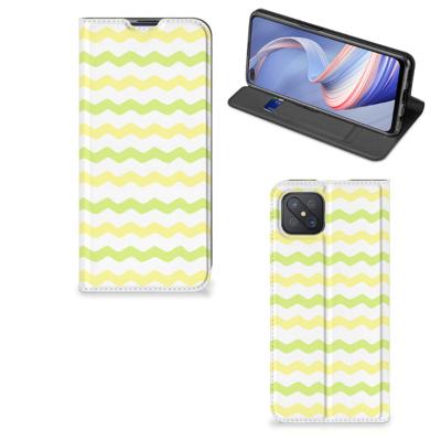 OPPO Reno4 Z 5G | Hoesje met Magneet | Waves Yellow