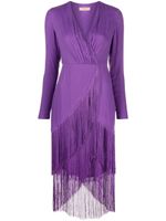 TWINSET robe mi-longue à col v - Violet