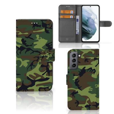 Samsung Galaxy S21 FE | Telefoon Hoesje | Army Dark