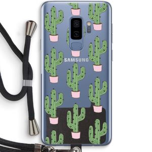 Cactus Lover: Samsung Galaxy S9 Plus Transparant Hoesje met koord
