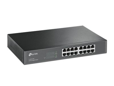 TP-LinkTL-SG1016D 16-Port Gigabit Desktop/Rackmount Switch Switch Zwart