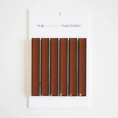 The Mosaic Factory Sevilla Mozaïek Tegel Kitkat Vinger - Terra Rood Porselein Geglazuurd 296x299 mm