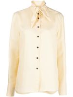 Jil Sander blouse à col lavallière - Jaune