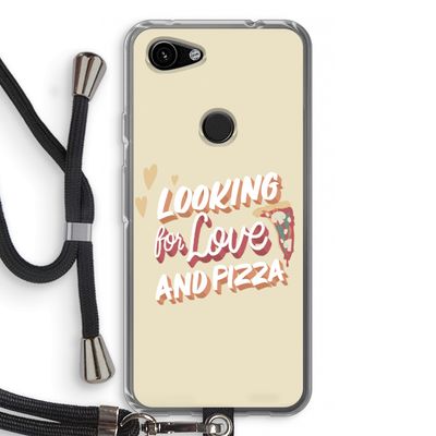 Pizza is the answer: Pixel 3a Transparant Hoesje met koord