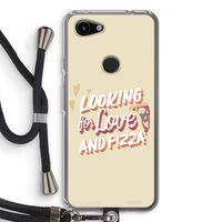Pizza is the answer: Pixel 3a Transparant Hoesje met koord