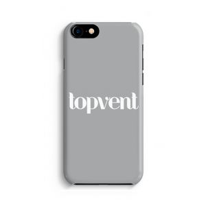 Topvent Grijs Wit: iPhone 8 Volledig Geprint Hoesje