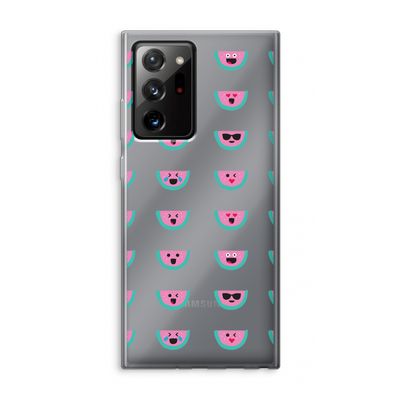 Smiley watermeloenprint: Samsung Galaxy Note 20 Ultra / Note 20 Ultra 5G Transparant Hoesje