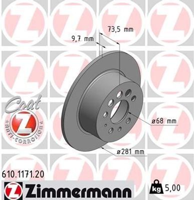 Remschijf Coat Z 610117120