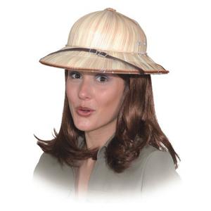 Tropen/safari thema verkleed helm van stro - 60 cm - voor volwassenen - ranger hoed