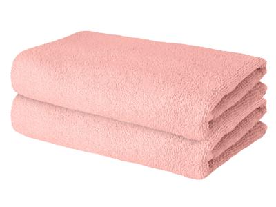 LIVARNO Set van 2 handdoeken 50 x 100 cm (Lichtroze)