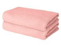 LIVARNO Set van 2 handdoeken 50 x 100 cm (Lichtroze)