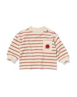 HEMA Baby T-shirt jersey strepen bruin (bruin)