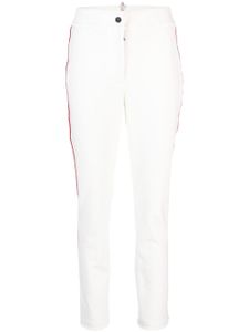 Moncler Grenoble pantalon slim à bandes contrastantes - Blanc