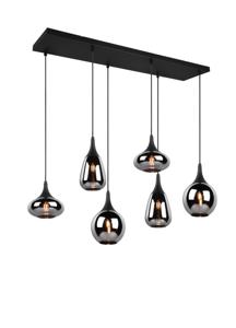 Trio 6-lichts hanglampLumina met smoke glas - 317000632