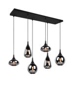 Trio 6-lichts hanglampLumina met smoke glas - 317000632