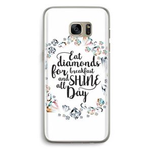 Diamonds: Samsung Galaxy S7 Edge Transparant Hoesje