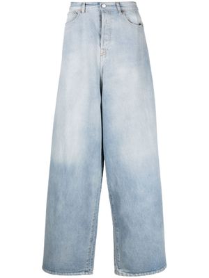 VETEMENTS jean ample à effet usé - Bleu