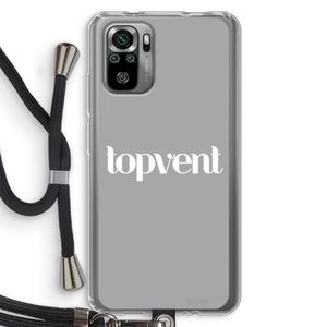 Topvent Grijs Wit: Xiaomi Redmi Note 10S Transparant Hoesje met koord
