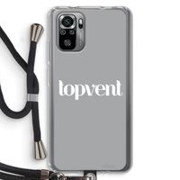 Topvent Grijs Wit: Xiaomi Redmi Note 10S Transparant Hoesje met koord