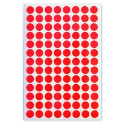 Soho etiketten rond 8 mm papier rood 3 vellen á 104 stuks Soho etiketten rond 8 mm papier rood 3 vellen á 104 stuks
